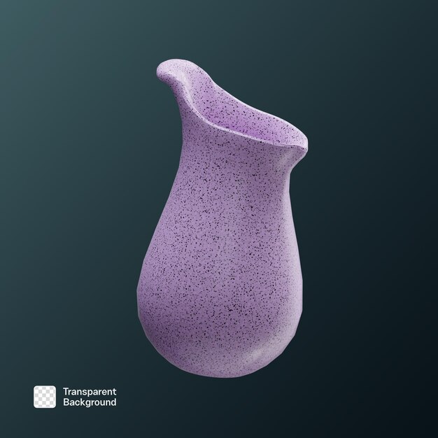 plantilla de PNG de forma de cerámica abstracta en 3D