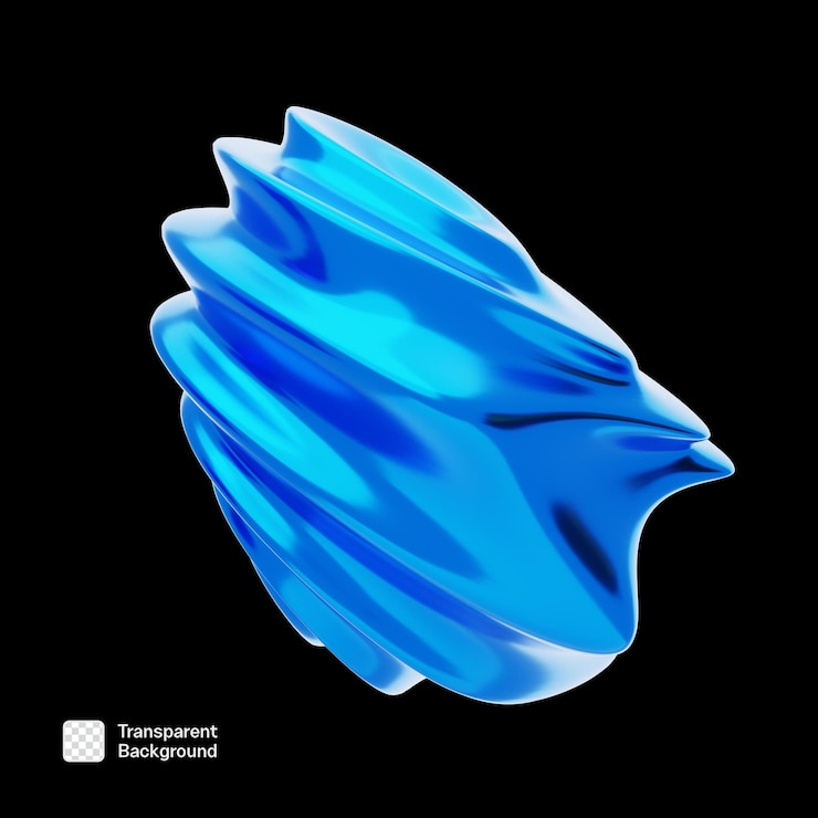 PSD plantilla png de forma metálica abstracta en 3d