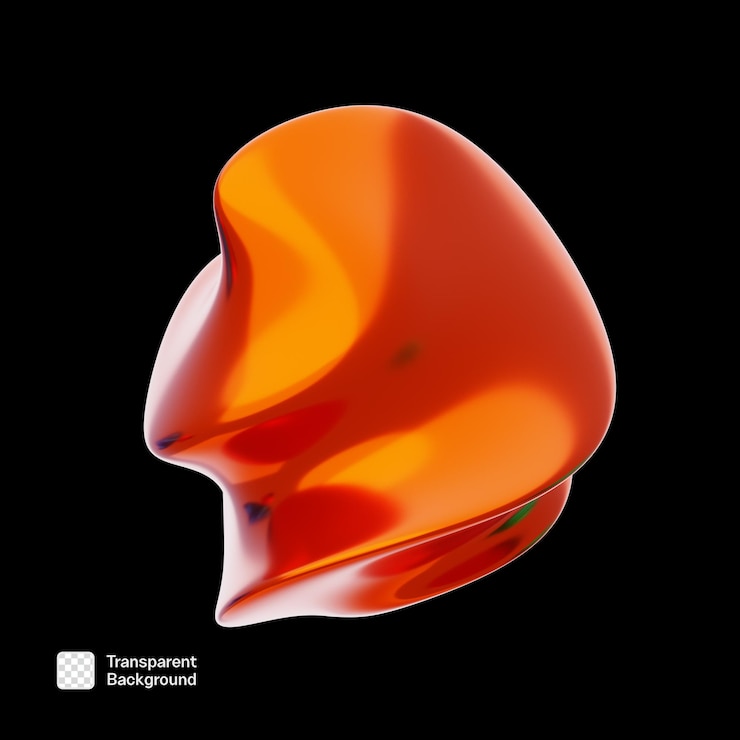 PSD plantilla png de forma metálica abstracta en 3d