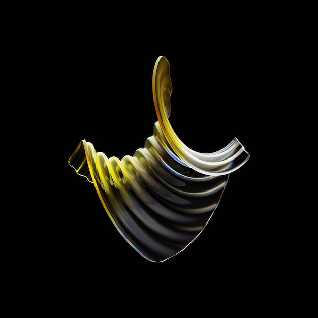 plantilla PNG de forma de vidrio gradiente 3D única