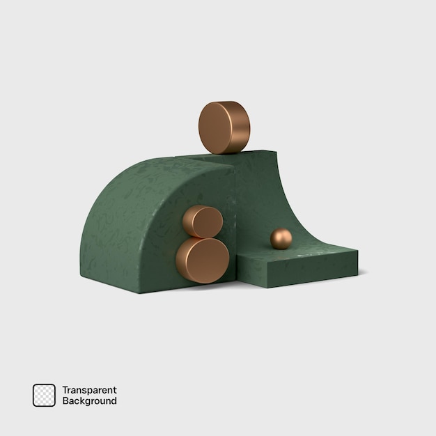 plantilla de PNG de formas 3D abstractas