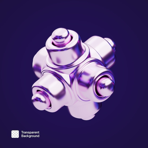plantilla PNG de formas abstractas cromáticas 3D