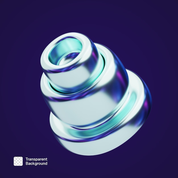 plantilla PNG de formas abstractas cromáticas 3D
