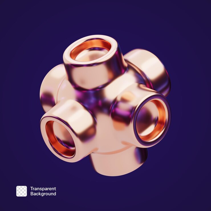 PSD plantilla png de formas abstractas cromáticas 3d