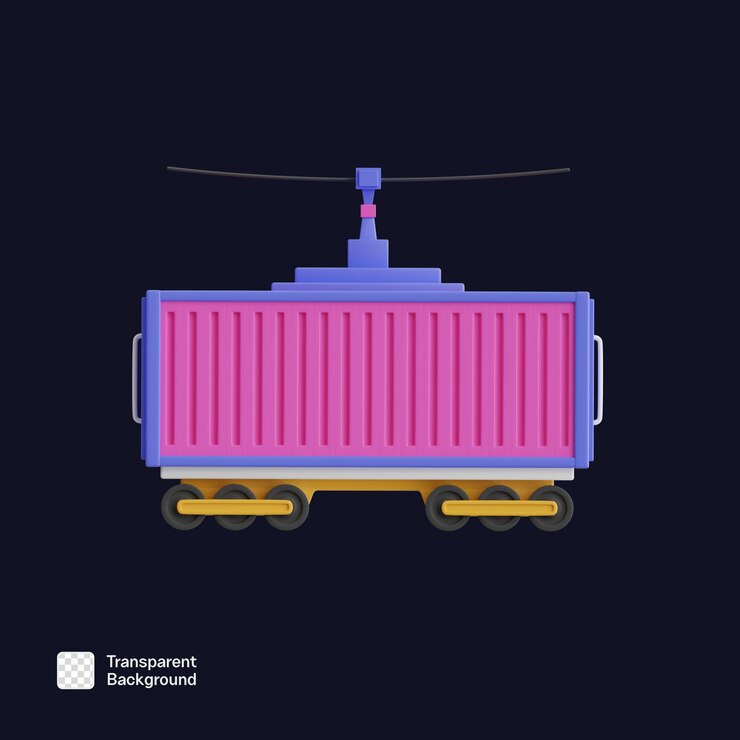 PSD plantilla png del icono 3d del contenedor de negocios global