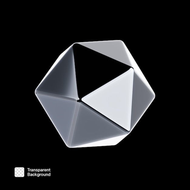 plantilla PNG del icono 3D del cromo