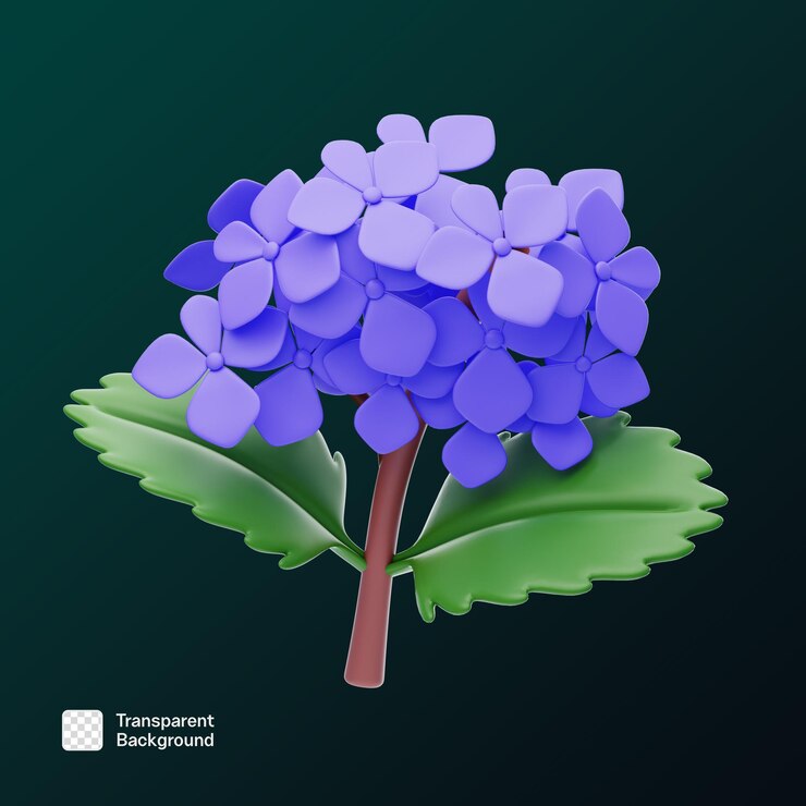 PSD plantilla png de icono 3d de flor adorable