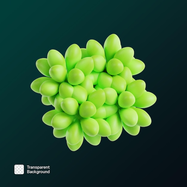 plantilla PNG de icono 3D de la forma de goma de mascar