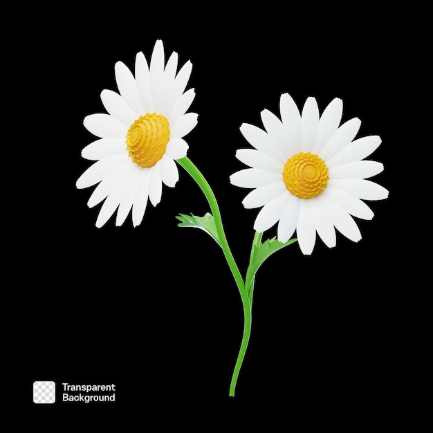 plantilla PNG de íconos 3D de flores realistas