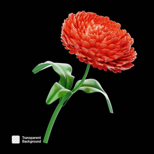 plantilla PNG de íconos 3D de flores realistas