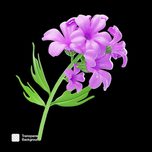 plantilla PNG de íconos 3D de flores realistas