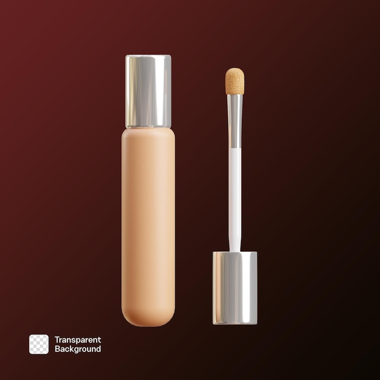PSD plantilla png de ilustración 3d de cosméticos