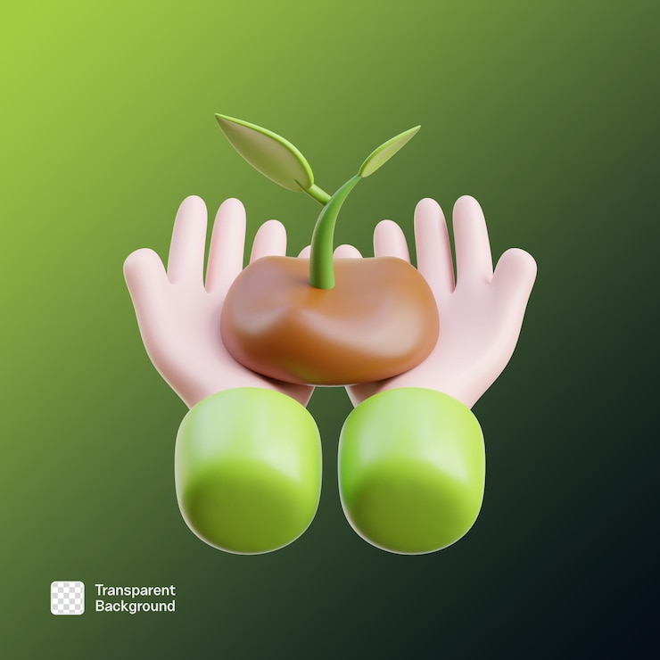PSD plantilla png de ilustración 3d de energía ecológica