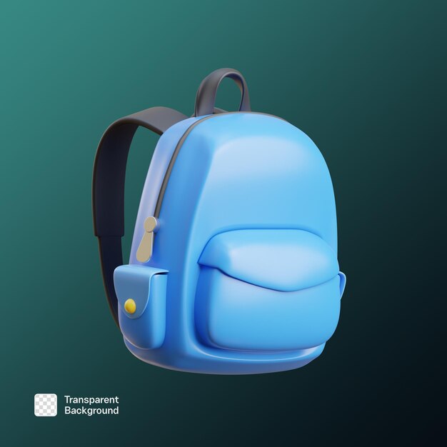 plantilla PNG de ilustración 3D de regreso a la escuela