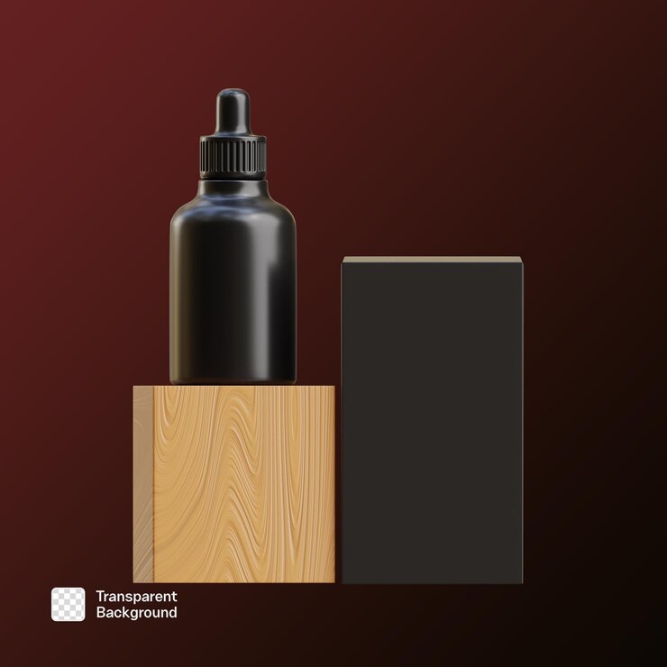 PSD plantilla png de ilustración de cosméticos en 3d