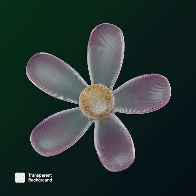 plantilla PNG de ilustración de flores de plástico en 3D