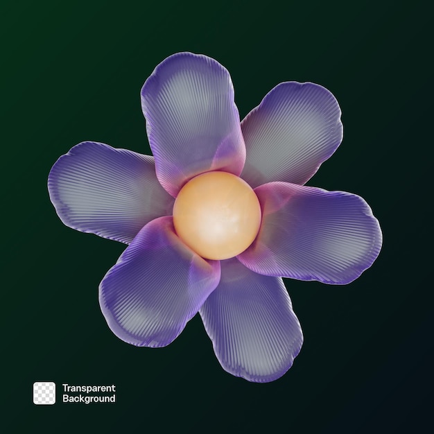 plantilla PNG de ilustración de flores de plástico en 3D