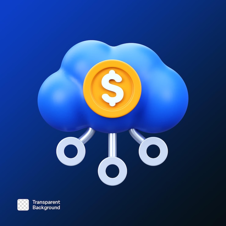 PSD plantilla png de ilustración de icono 3d fintech