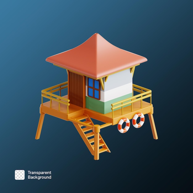 La plantilla PNG de la ilustración del icono 3D Summer Vibe