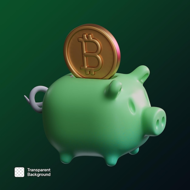 Plantilla PNG de ilustración de icono criptográfico en 3D