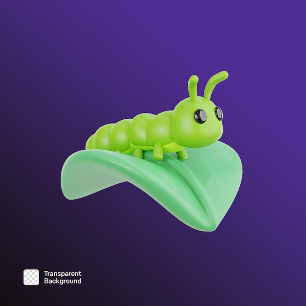 Plantilla PNG de ilustración de íconos 3D de animales de primavera