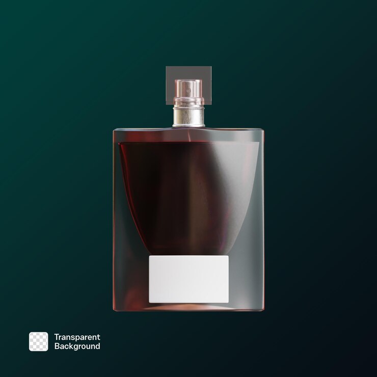 PSD plantilla png de ilustración de perfumes en 3d