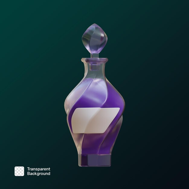 plantilla PNG de ilustración de perfumes en 3D