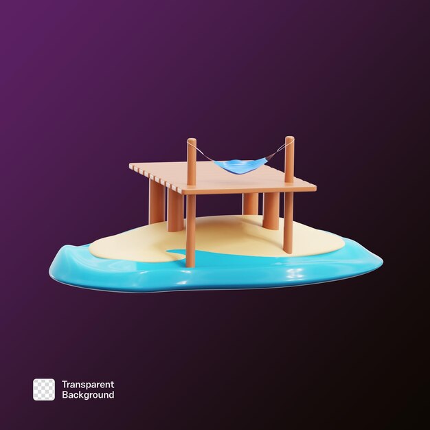 plantilla PNG de ilustración de vacaciones de viaje en 3D
