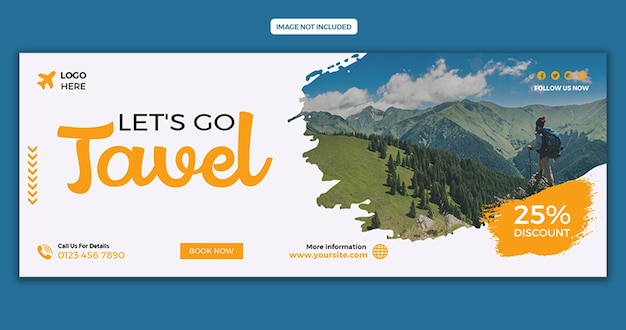 plantilla de portada de la agencia de viajes de Tours en Facebook