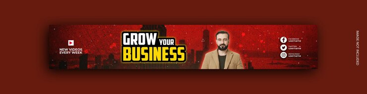 plantilla de portada de banner de youtube para psd