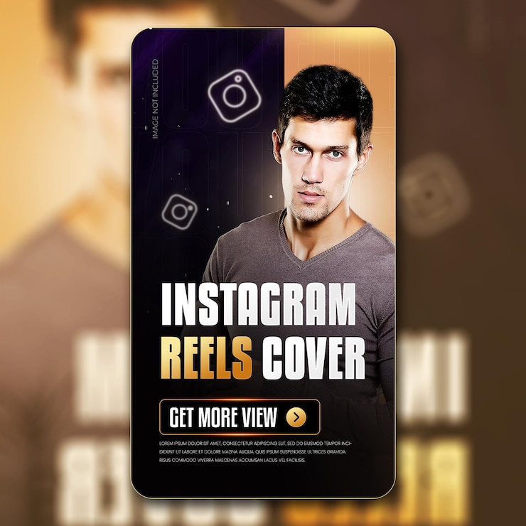 PSD plantilla de portada de las bobinas de instagram