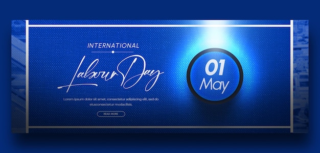 plantilla de portada de Facebook para el Día Internacional del Trabajo