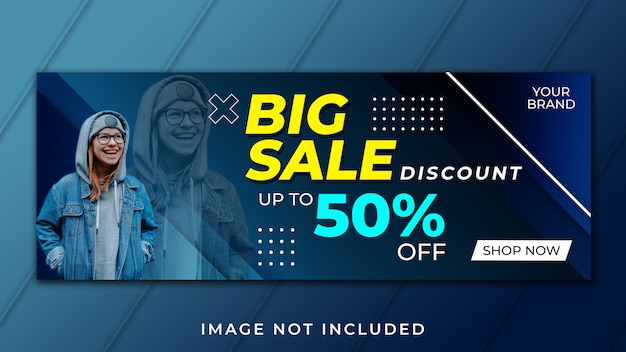 Plantilla de portada de facebook de gran venta