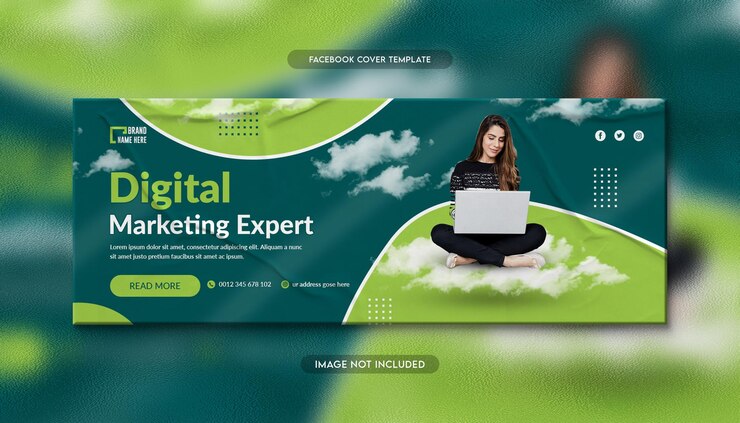 PSD plantilla de portada de facebook de redes sociales de marketing digital