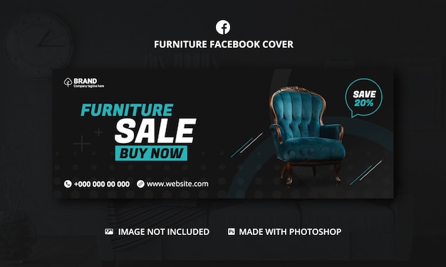 Plantilla de portada de facebook para venta de muebles