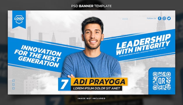 plantilla de portada o banner de líder autorizada