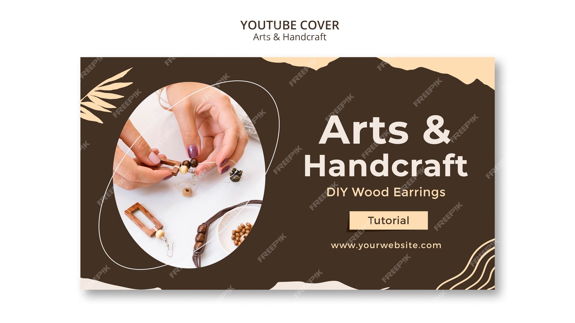 Plantilla de portada de youtube para artes y artesanías | Archivo PSD  Premium