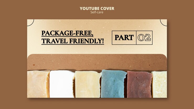 PSD plantilla de portada de youtube de jabón de champú