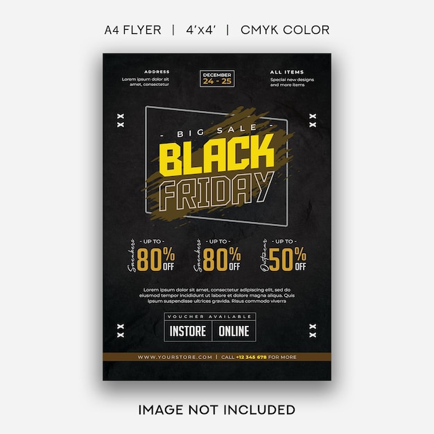 PSD plantilla de póster de black friday