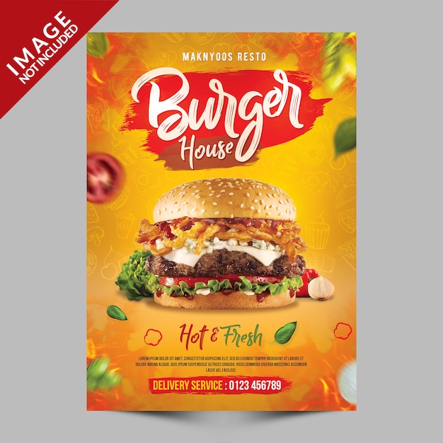 Plantilla de póster Burger House