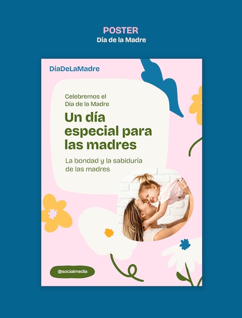 PSD plantilla de póster para la celebración del día de la mujer