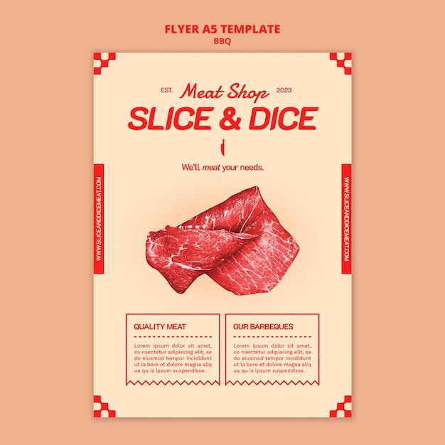 PSD plantilla de póster de deliciosa barbacoa