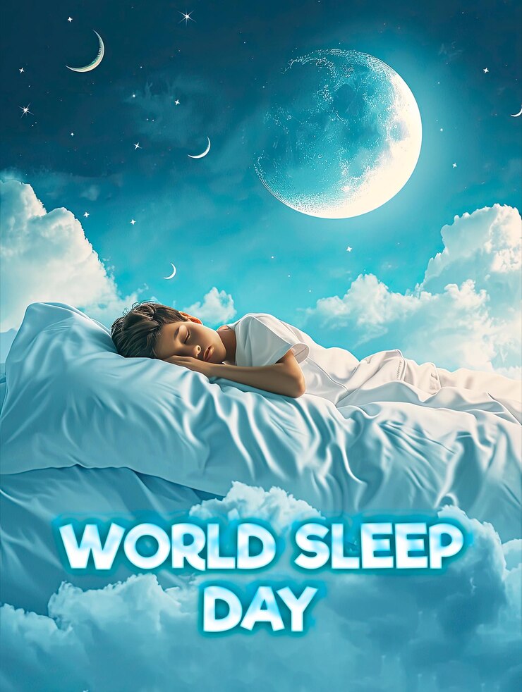 PSD plantilla de póster del día mundial del sueño y publicación en redes sociales