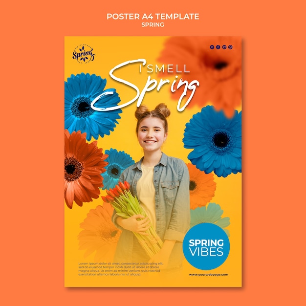 Plantilla de póster o volante de primavera