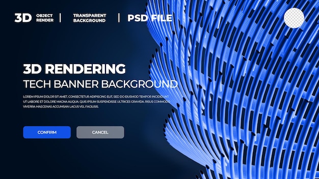 PSD plantilla de póster de tecnología 3d
