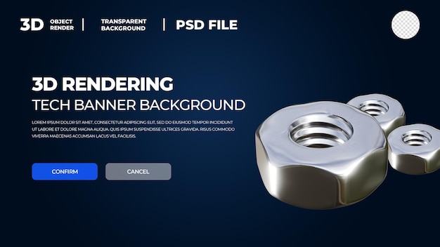 plantilla de póster de tecnología 3D