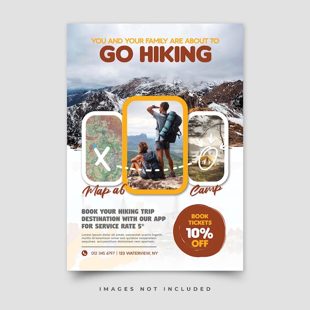 Plantilla de póster de turismo de viajes