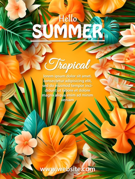 Plantilla de póster de verano