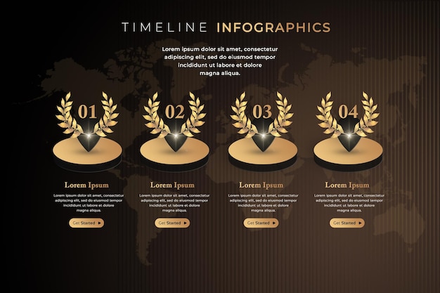 PSD plantilla de los premios de oro