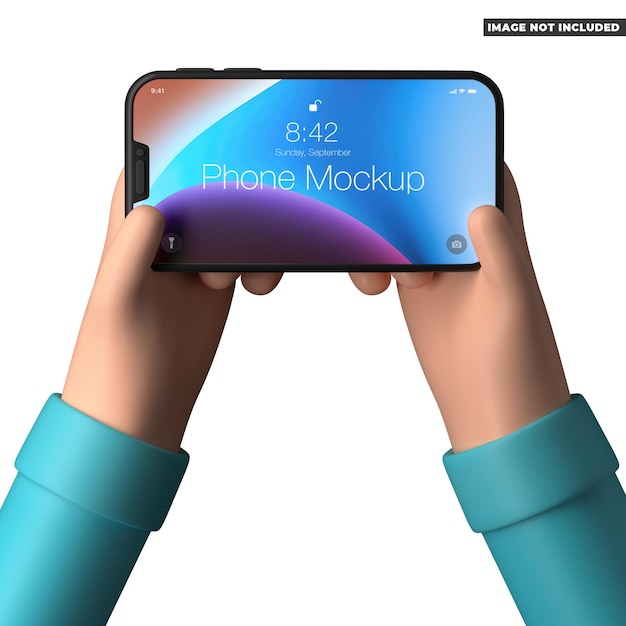 Plantilla premium de maqueta de pantalla de teléfono móvil